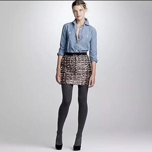 J. CREW COLLECTION TINSEL MINI SKIRT - SIZE 2 - METALLIC - $295